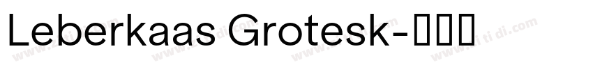 Leberkaas Grotesk字体转换